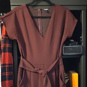 Express Women's Deep Brown Jumpsuit
